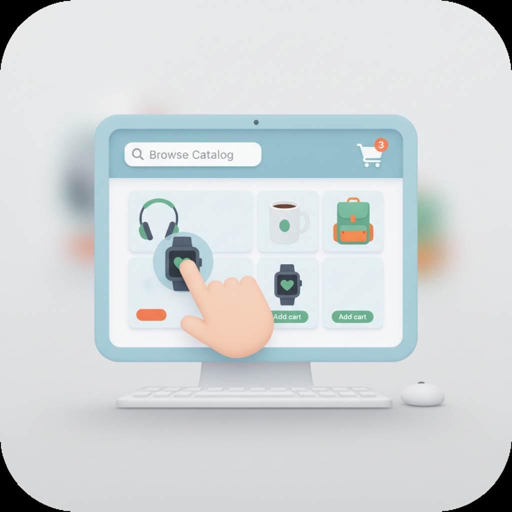 Find Your Tech icon showing a magnifying glass over a laptop.